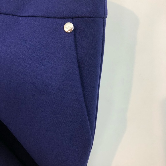MaxMara Indigo Knit Ankle Pants 12 - Picture 4 of 7